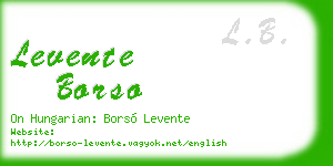 levente borso business card