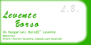 levente borso business card